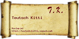 Teutsch Kitti névjegykártya